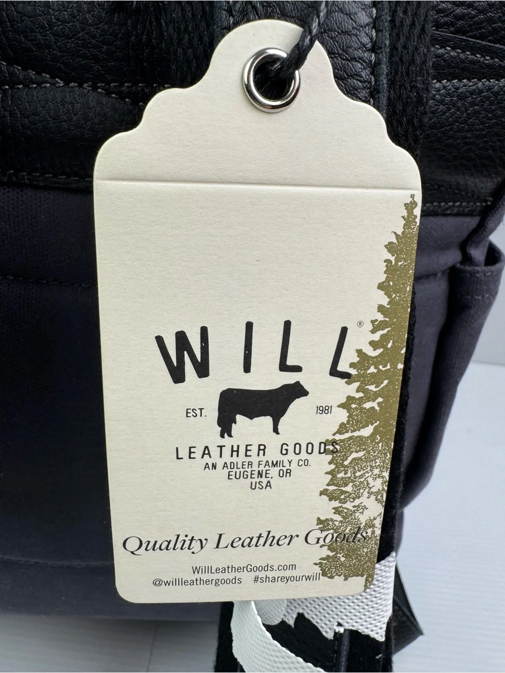 NWT Will Leather Goods Adventure Explorer Backpack Charcoal Canvas Distressed